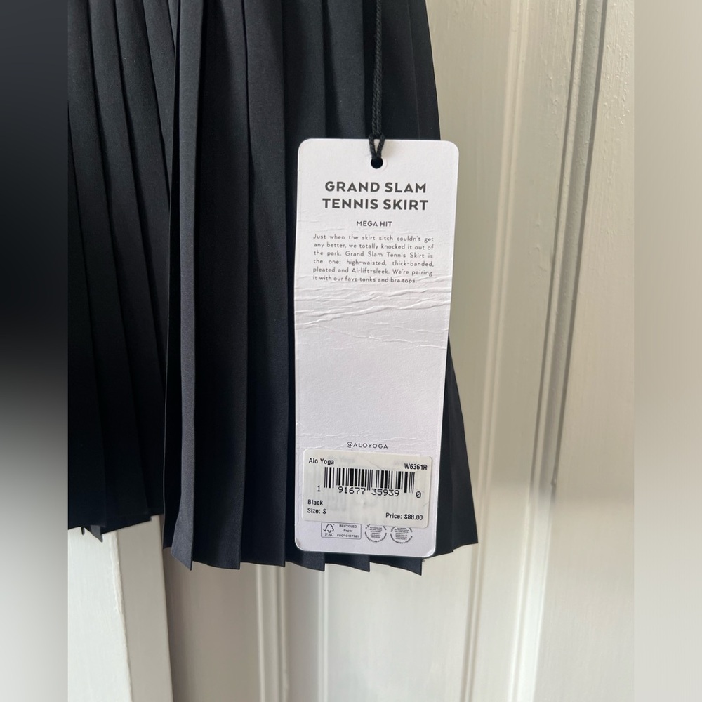 🆕ALO🎱Grand Slam Tennis Skirt Core: Black Sz Small - Picture 8 of 9